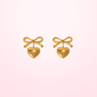 Aretes Moño con Corazón