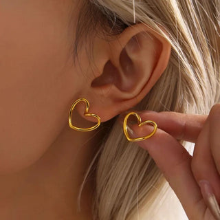 Aretes Gold Heart