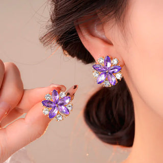 Aretes Purple Bloom