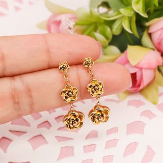 Aretes Golden Rose