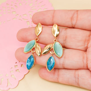 Aretes Hojas Glow
