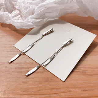 Aretes Largos Hojitas Glam