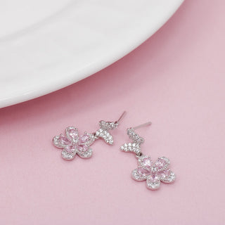 Aretes Flor & Mariposa Pink