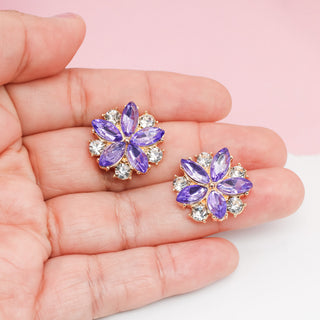 Aretes Purple Bloom