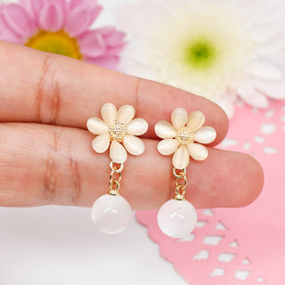 Aretes Flor de Ópalo
