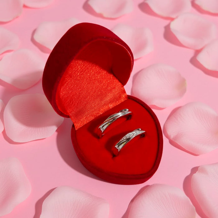 Cajita de Regalo Para Anillo Doble Velvet Love