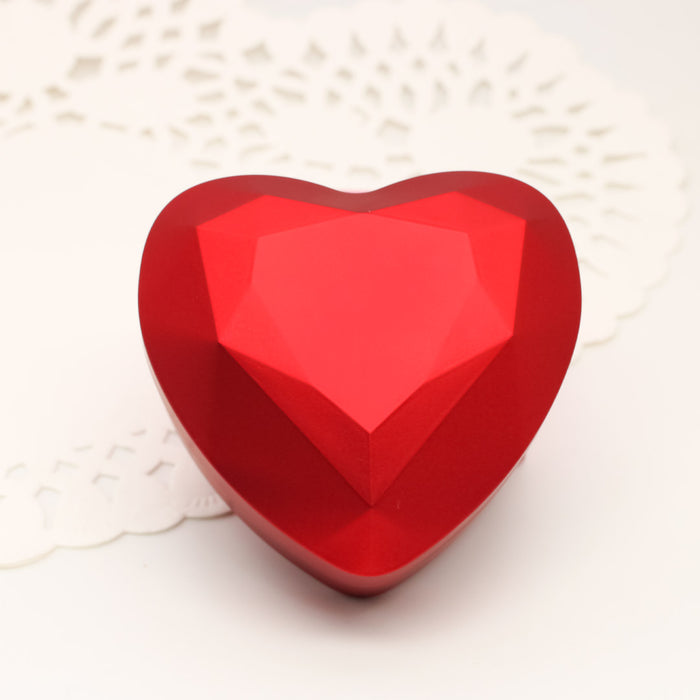 Cajita de Regalo para Anillo Y Aretes Chicos Corazón con Luz Led