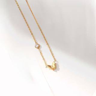 Collar Mariposa y Cristal