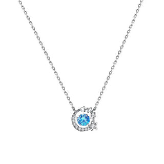 Collar Luna Celeste Plata S925