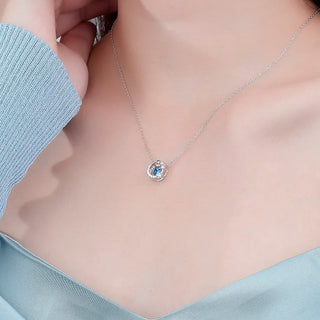 Collar Luna Celeste Plata S925