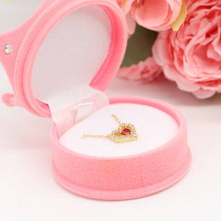 Collar Ruby Heart Plata 925