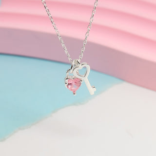 Collar Llave y Corazón Plata925