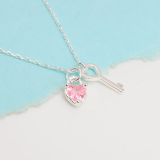 Collar Llave y Corazón Plata925