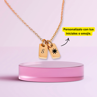 Collar Plaquitas Mini Personalizado