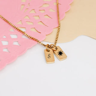 Collar Plaquitas Mini Personalizado