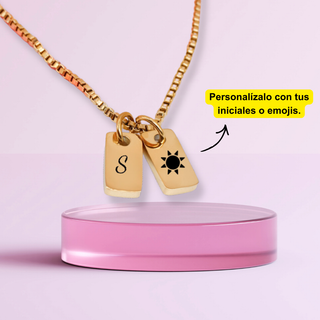 Collar Plaquitas Mini Personalizado