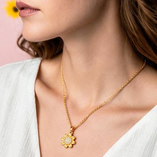 Collar Girasol con Zirconias