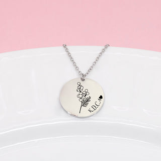 Collar Flor de Nacimiento Personalizado