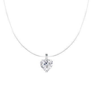 Collar Corazón Clear Plata S925
