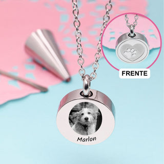 Collar de Urna para Cenizas Huellita Personalizado