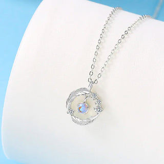 Collar Plumas y Zirconias Plata925