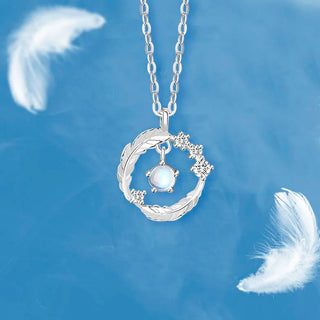 Collar Plumas y Zirconias Plata925