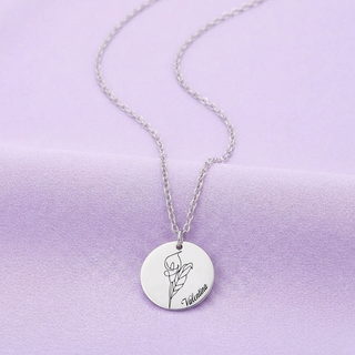 Collar Flor de Nacimiento Personalizado