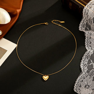 Collar Minimal Heart Dorado Personalizado
