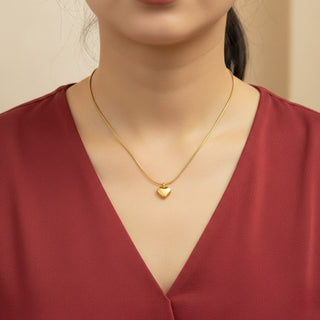 Collar Minimal Heart Dorado Personalizado