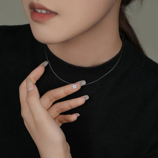 Collar Clear Crystal Plata S925