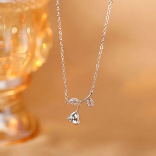 Collar de Rosa Plata925