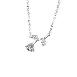 Collar de Rosa Plata925