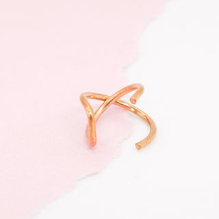 Earcuff Cruzado Dorado