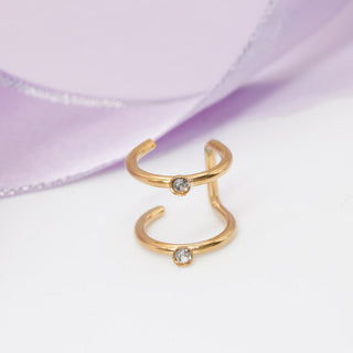 Earcuff Dorado con Zirconias