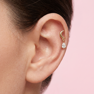Piercing Luna con Colgante Titanio
