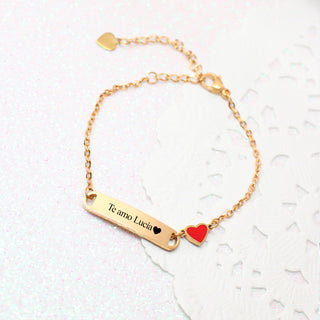 Pulsera Corazón Personalizado