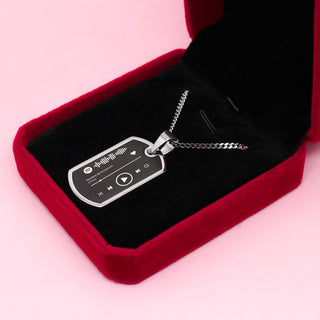 Collar Placa Negra Personalizada