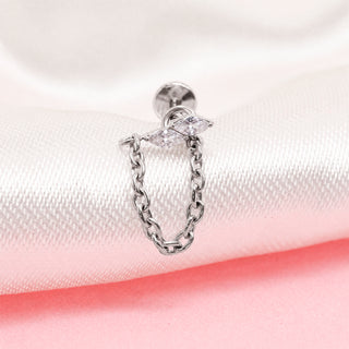 Piercing Cadena de Cristal Titanio