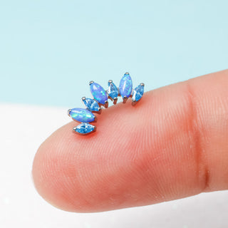 Piercing Abanico Turquesa Titanio