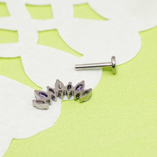 Piercing Abanico Lila Titanio