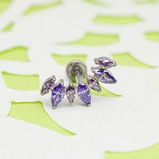 Piercing Abanico Lila Titanio
