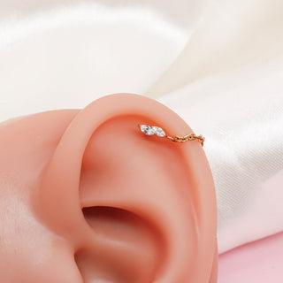 Piercing Cadena de Cristal Titanio