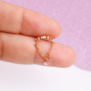 Piercing Colgante Ramito Dorado