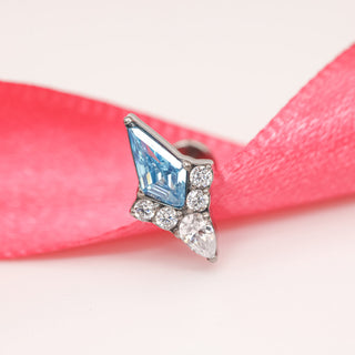 Piercing Crystal Blue 1era Perforación Titanio