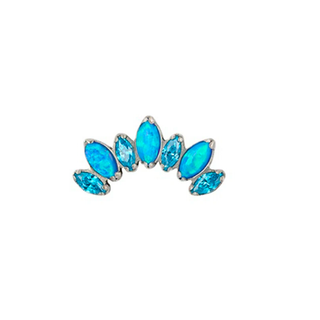 Piercing Abanico Turquesa Titanio