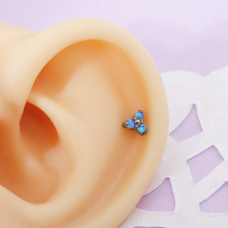 Piercing Zafiro Silver 1era Perforación Titanio