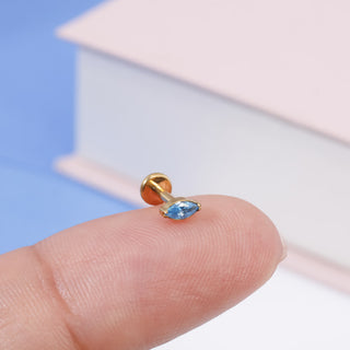 Piercing Blue Titanio