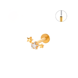 Piercing Estrella Polar 1era Perforación Titanio