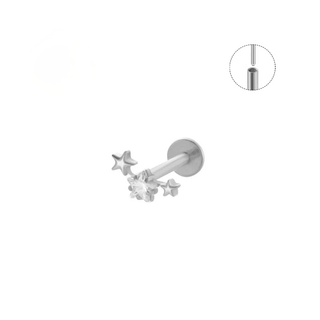Piercing Estrella Polar 1era Perforación Titanio