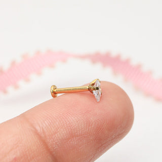 Piercing Gold Drop Titanio 1ra Perforación